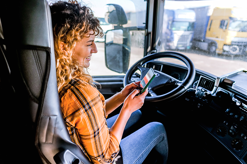 Communication with female truck driver