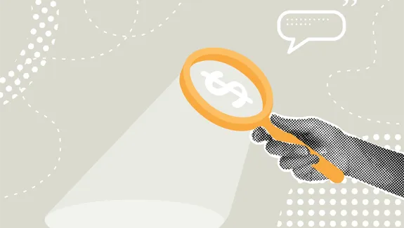 Magnifying glass looking for hidden costs