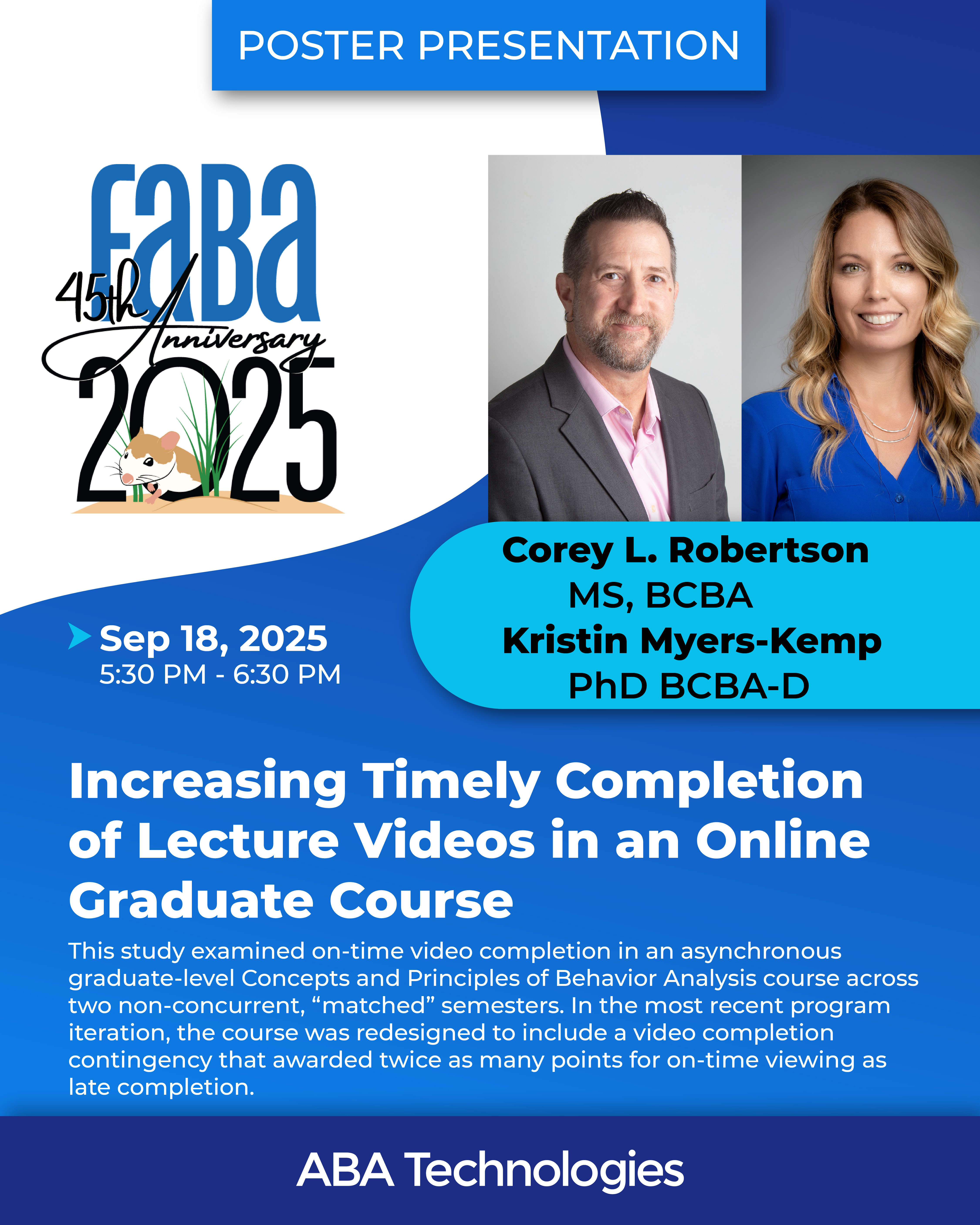 Corey and Kristin FABA 2025 Poster Presentation