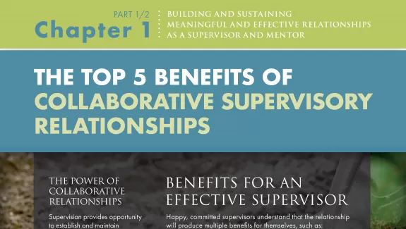 Building and Sustaining Relationships Supervisor Mentor Infographic Chapter 1 part 1