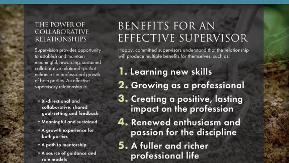 Building and Sustaining Relationships Supervisor Mentor Infographic Chapter 1 part 1