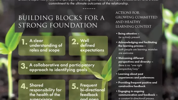 Building and Sustaining Relationships Supervisor Mentor_ch2 infographic