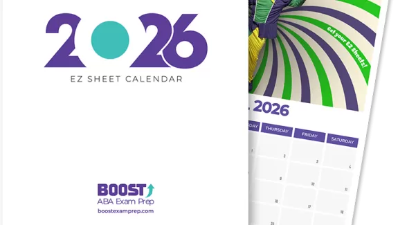 2026 BOOST EZ Sheet Calendar
