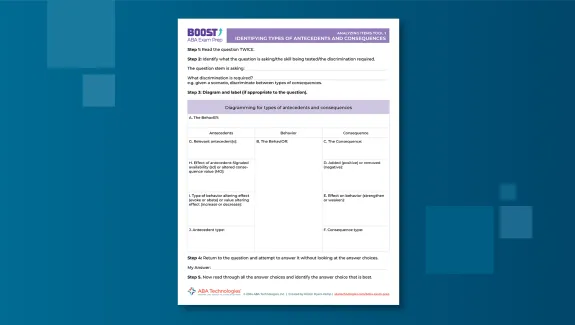 BOOST Identifying Antecedents Resource
