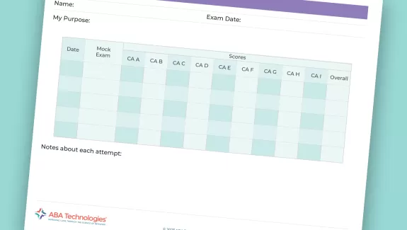Mock exam score tracker