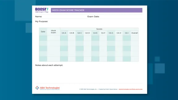 BOOST Mock Exam Tracker