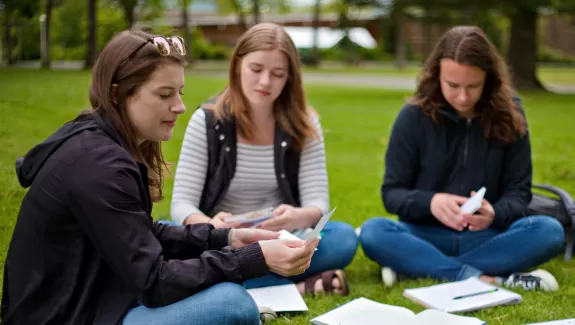 A group of women studying together