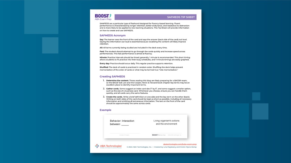 BOOST SAFMEDs Tip Sheet Resource
