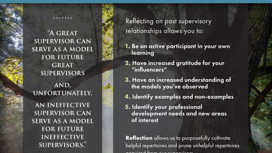 Building and Sustaining Relationships Supervisor Mentor chapter 3 part 1/3 infographic 