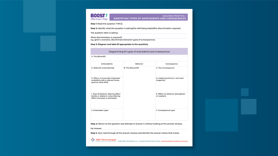 BOOST Identifying Antecedents Resource
