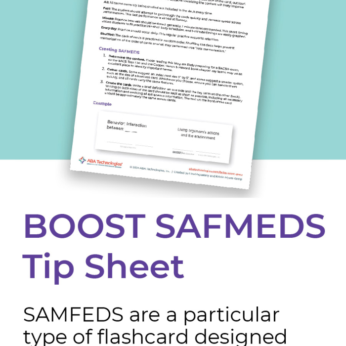 BOOST SAFMEDS Tip sheet tool