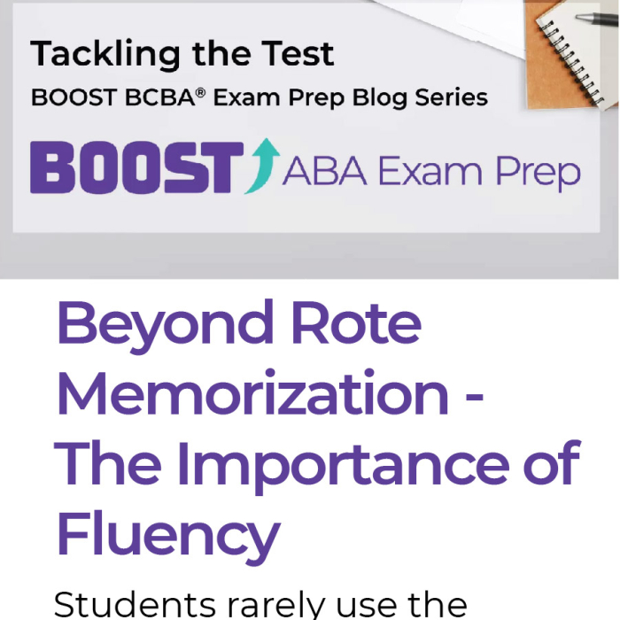 Beyond Rote Memorization the importance of fluency blog