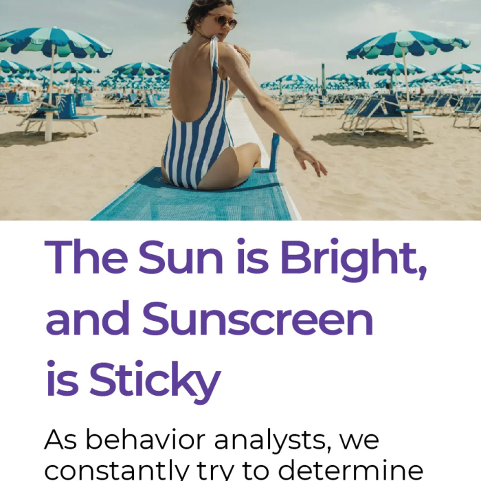 The sun is bright and sunscreen is sticky blog