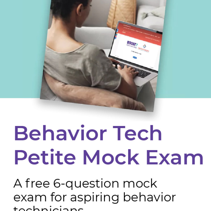 A free 6 question mock exam for aspiring registered behavior technicians 