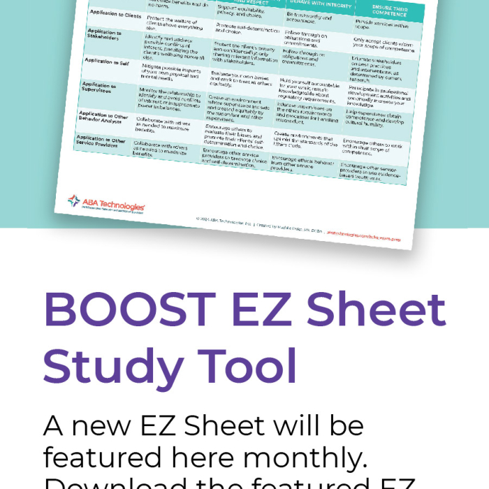 BOOST Ez sheet study tool