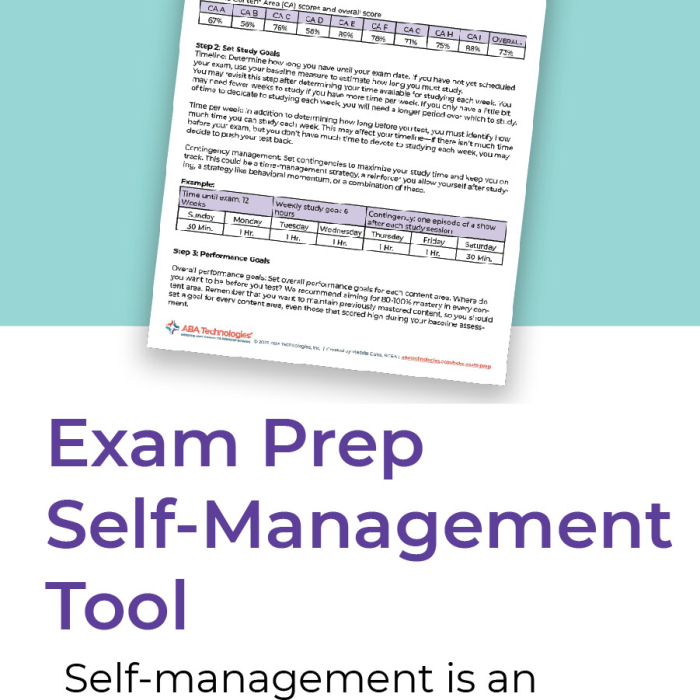 Exam Prep self management tool download