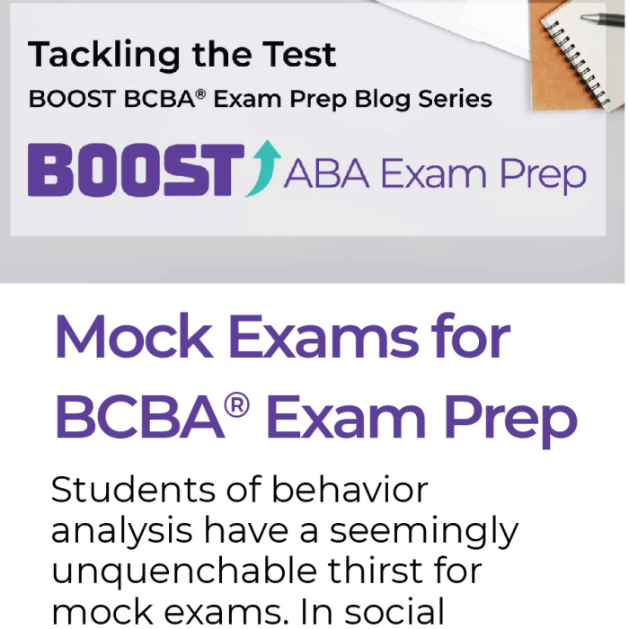 Mock exams for BCBA Exam Prep blog students of behavior analysis have a seemingly unquenchable thirst for mock exams. In social media forums, questions about which exist, which