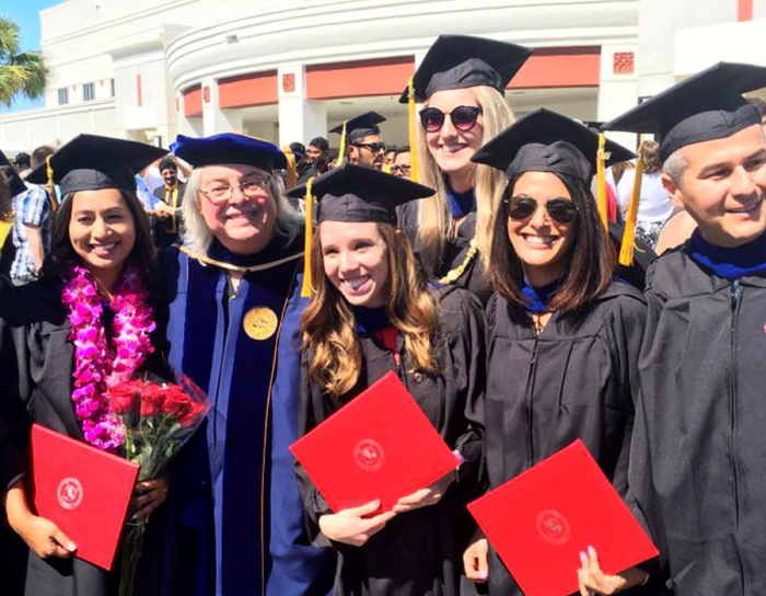 Jose Martinez-Diaz with Florida Tech graduates