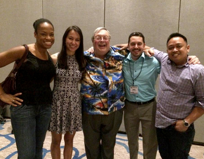 Jose Martinez-Diaz with a group of his students