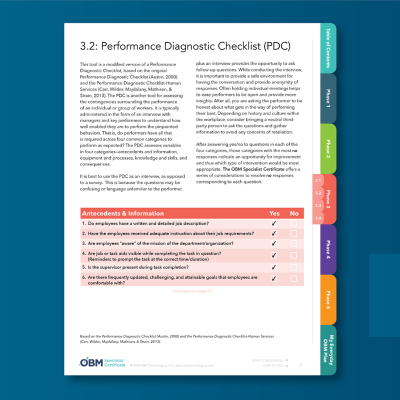 Free Performance Checklist Resource