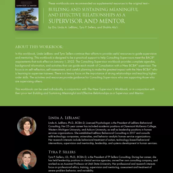 Supervisor Consulting Workbook Paperback Back Image